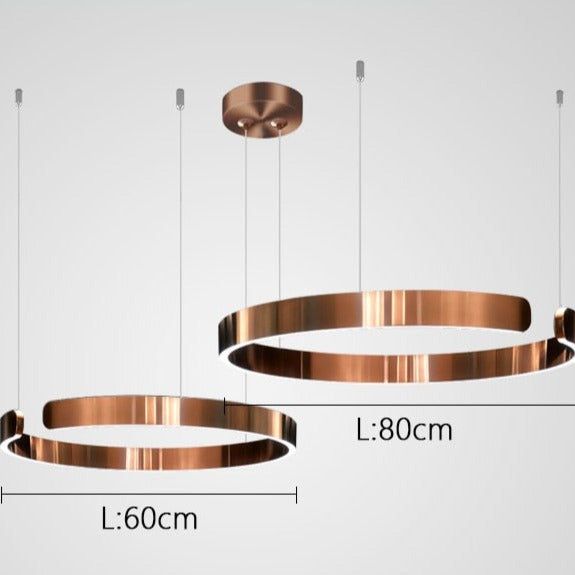 Luma Circle LED Lysekrone Metal Luksus Pendellampe