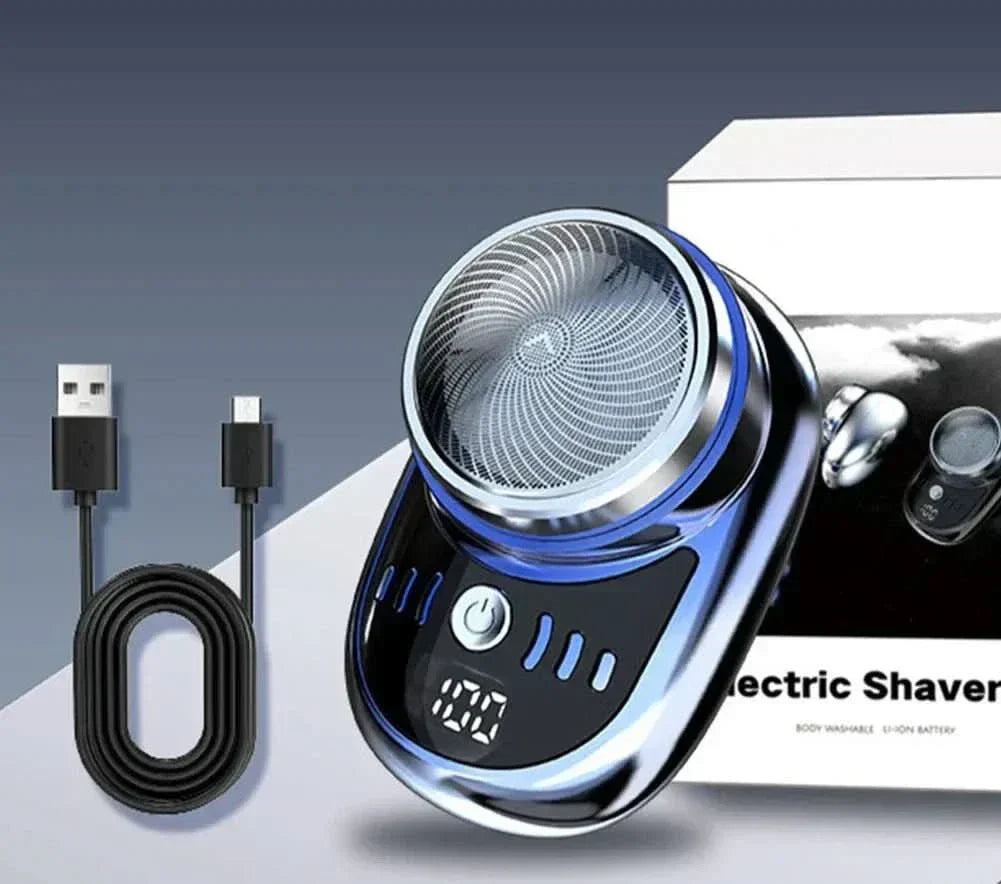 NovaEdge Mini Barbermaskine - Kompakt USB Rejsebarbermaskine med Digital Batteriindikator