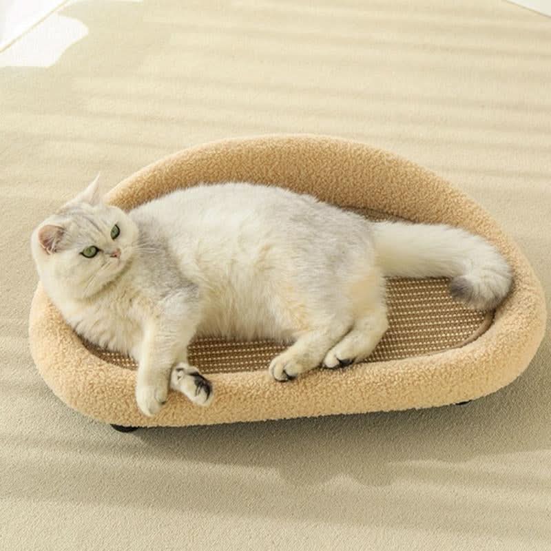 SilkPaw Retreat Stylish Hideaway With Scratching Surface And Cozy Cushion