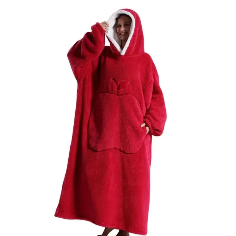 Felpa con Cappuccio Oversize in Pile Morbido per Massimo Comfort e Relax