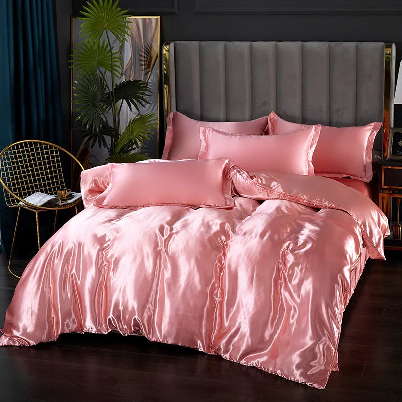 Premium Silk Bedding Set Exuding Luxury And Timeless Elegance