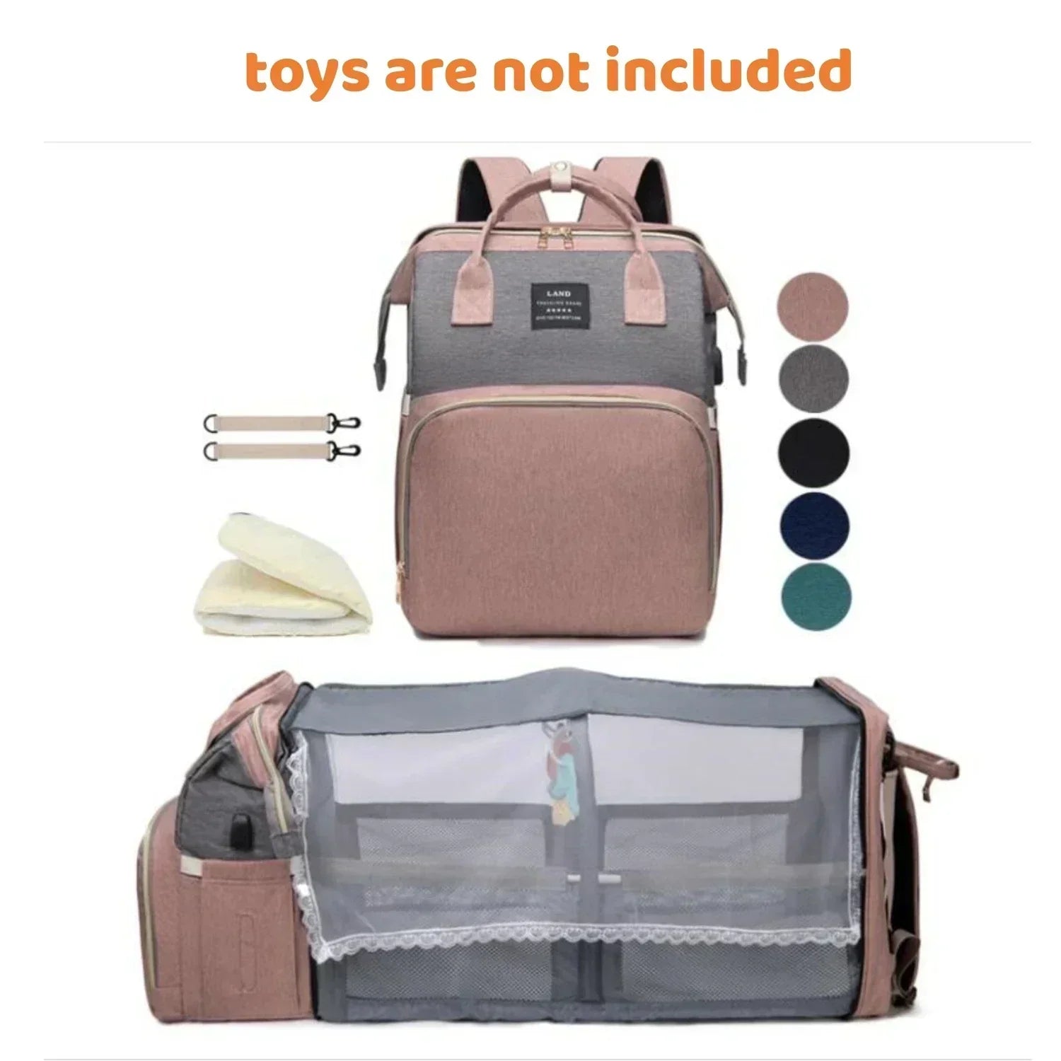Baby Backpack With Foldable Bed For Travel And Diaper Storage