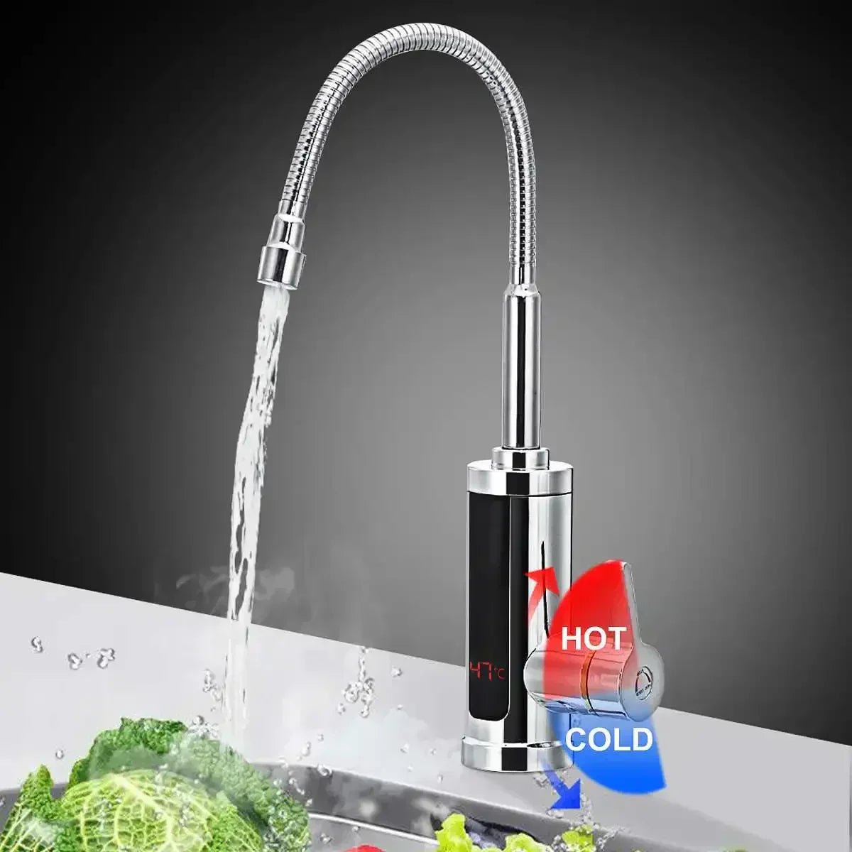3000W Instant-Flow Electric Tap For Quick Warm Water
