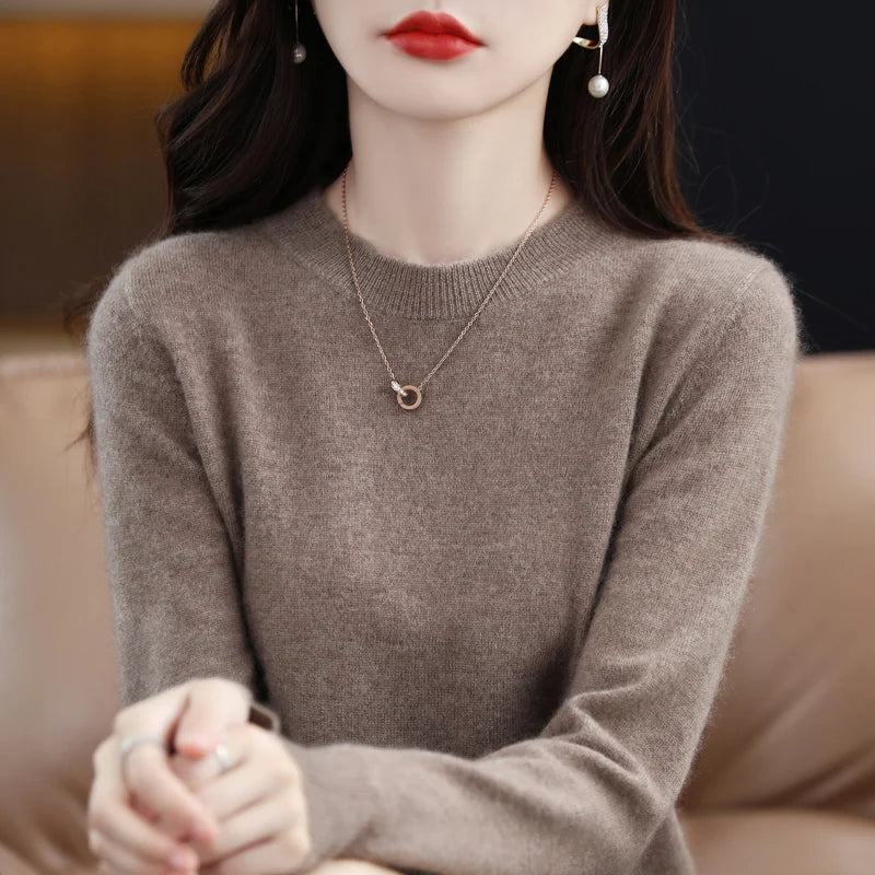 Charlotte Cashmere Wool Sweater 100 Percent Classic Knit