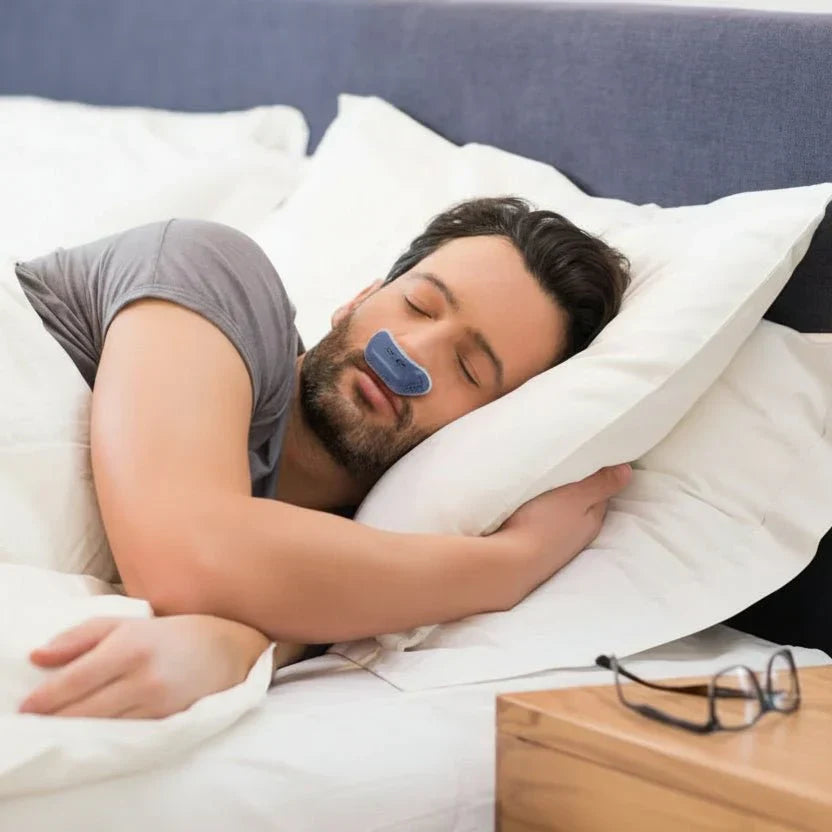 Dispositivo Compacto de Apoio à Respiração Durante o Sono para Noites Tranquilas