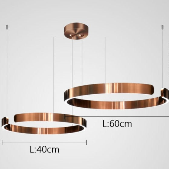 Luma Circle LED Lysekrone Metal Luksus Pendellampe