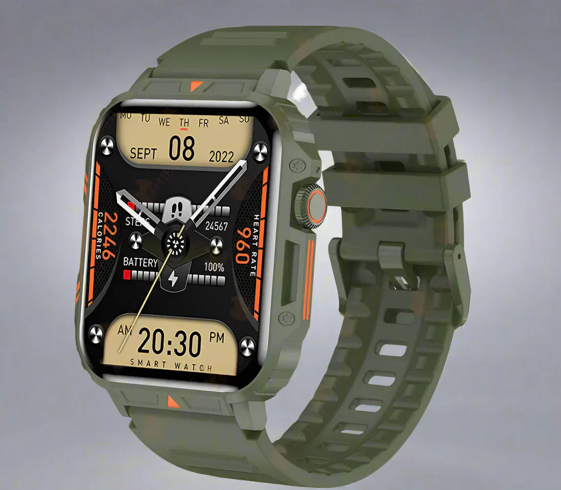 Apollo 2024 Smartwatch Militare – Chiamate Bluetooth, Fitness Tracker e Impermeabile IP68 | Fervei