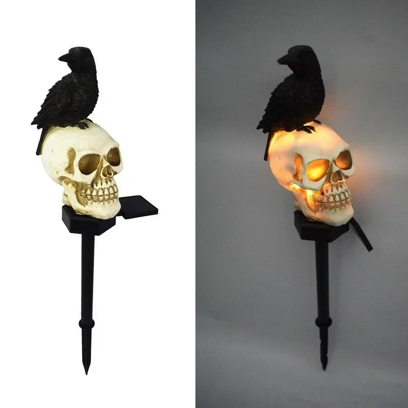 NightCorvus Skull Solar Path Light