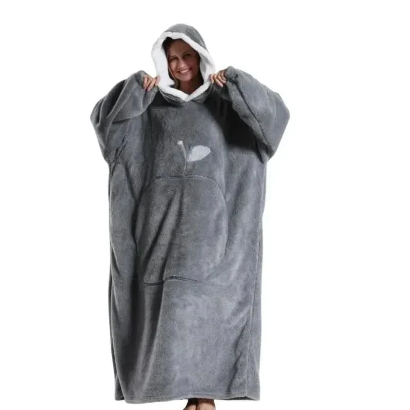 Felpa con Cappuccio Oversize in Pile Morbido per Massimo Comfort e Relax
