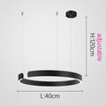 Luma Circle LED Lysekrone Metal Luksus Pendellampe