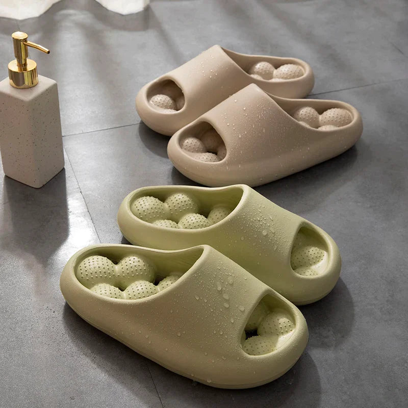 Breathable Indoor Slippers with Massage Cushion Support