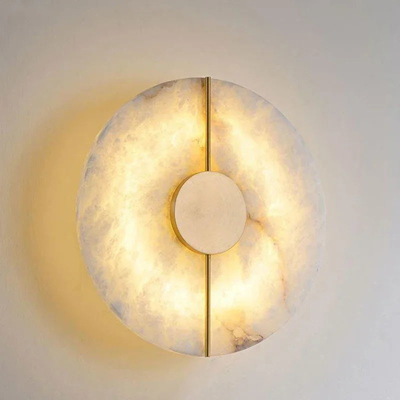 NovaMarble Aura Wall Lamp LED Gold Copper Finish Sconce