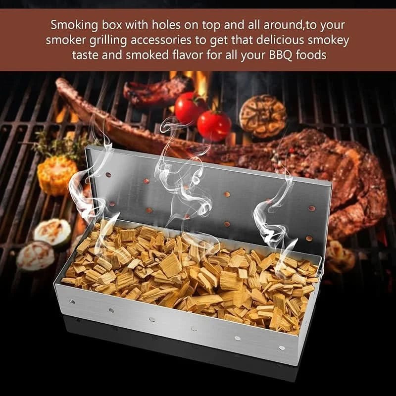 SmokeCraft Premium Stainless Steel Smoker Box Flavour Enhancer For Outdoor BBQs