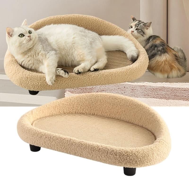 SilkPaw Retreat Stylish Hideaway With Scratching Surface And Cozy Cushion