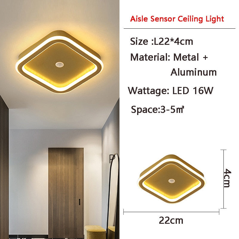 Plafonnier avec Capteur de Mouvement LED pour Chambre et Couloir
