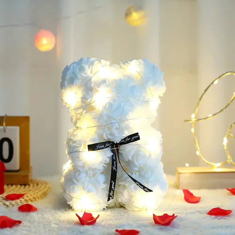 Amara Romantic Eternal Rose Teddy Bear Gift Set for Special Occasions