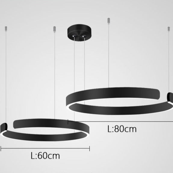 Luma Circle LED Lysekrone Metal Luksus Pendellampe