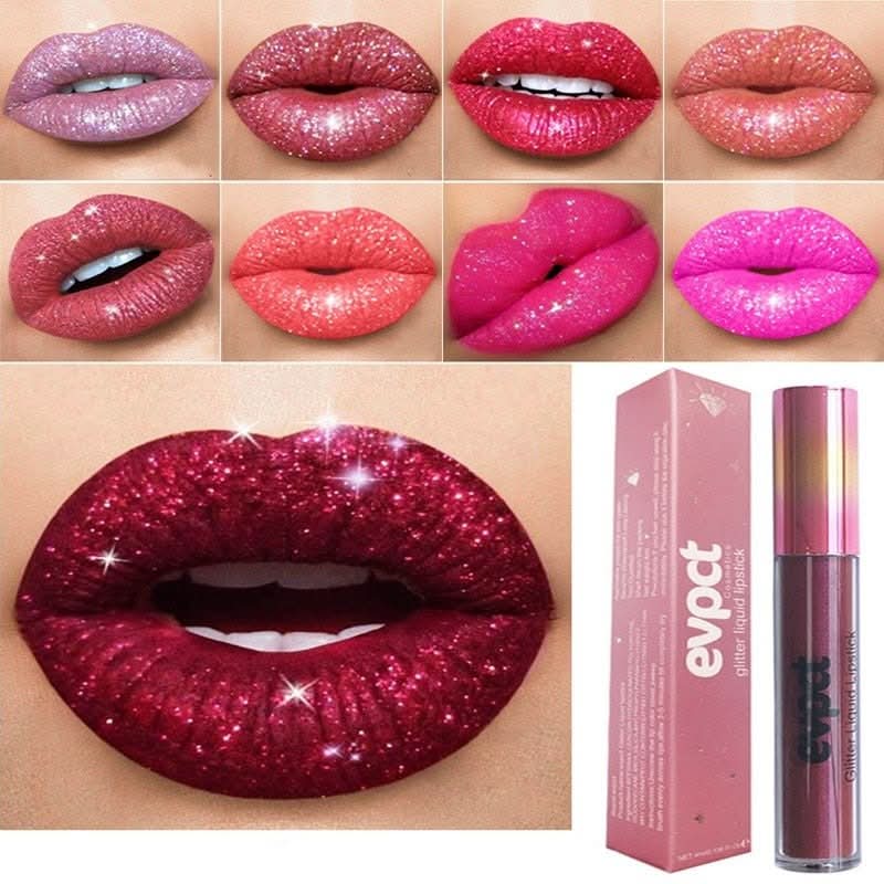 Aurora Lip Waterproof Glitter Lipstick With Long-Lasting Shine