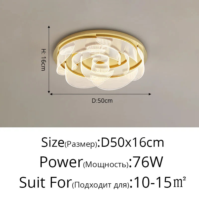 AuroraPetal Nordic Ceiling Chandelier Minimalist Glow