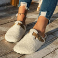 AuroraLuxe Sheepskin Wool Slippers For Ultimate Winter Comfort