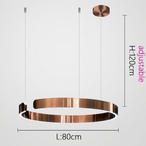 Luma Circle LED Lysekrone Metal Luksus Pendellampe