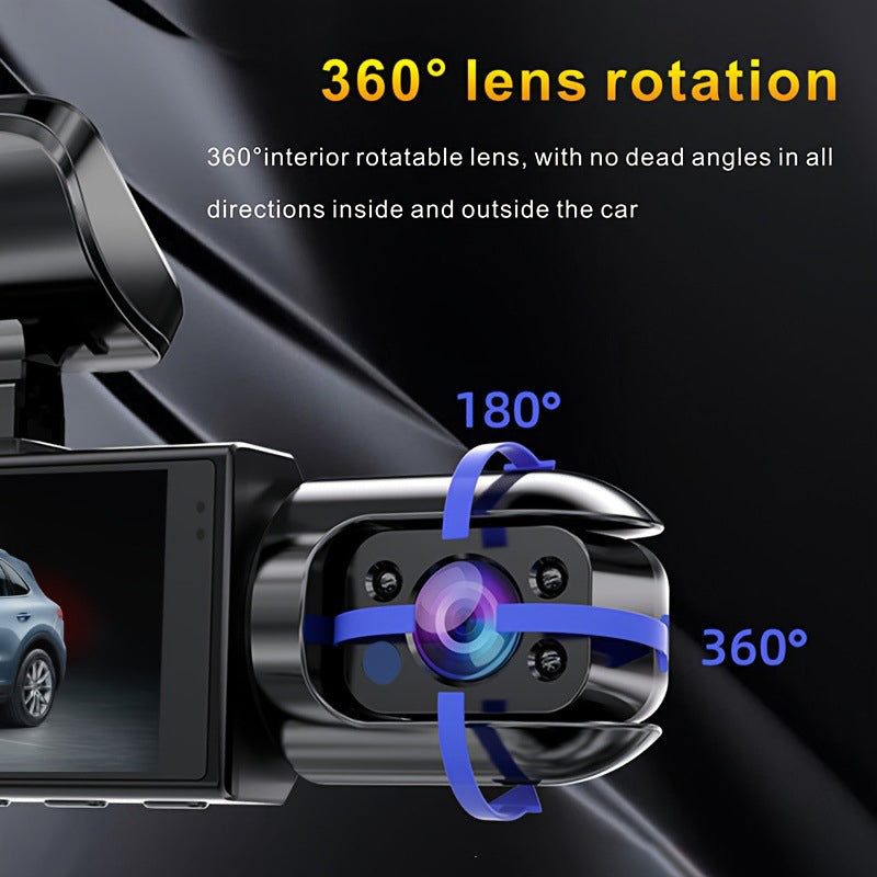 1080P WiFi Dual Dash Cam With Front and Interior IR Night Vision and Loop Recording | Fervei