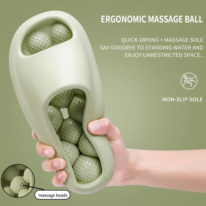 Breathable Indoor Slippers with Massage Cushion Support