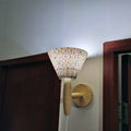 Lyren Wood Wall Sconce With A Pleated Shade For Cozy Warm Ambient Glow