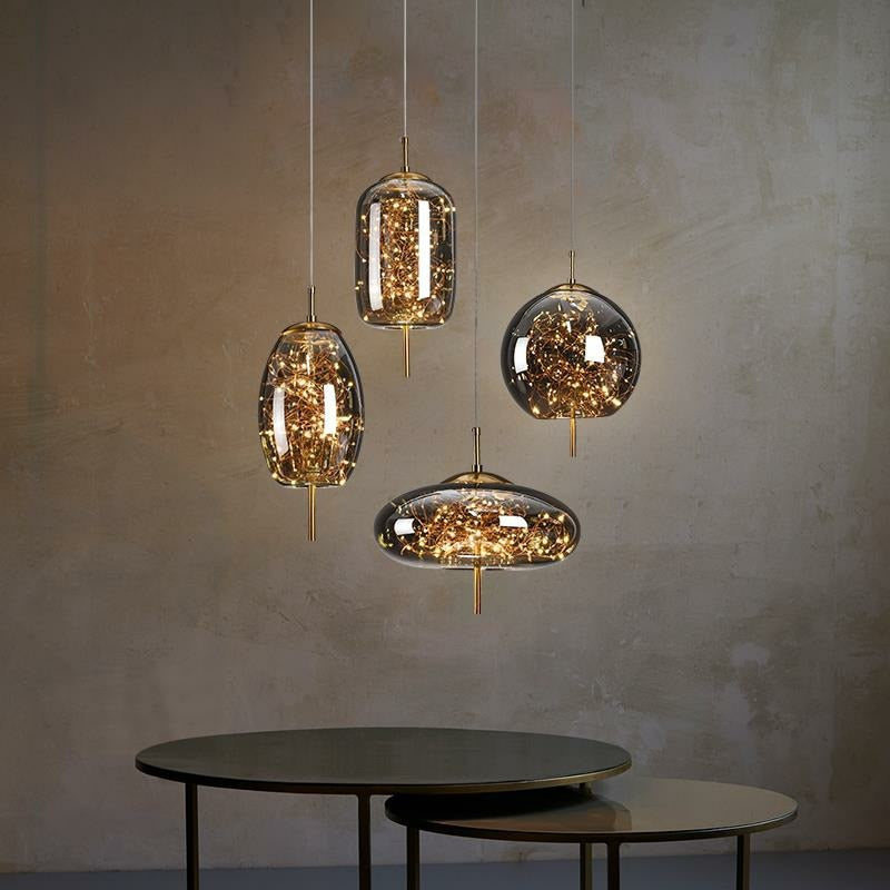 Aurora Glass Star Pendant Light For Modern Home Interiors