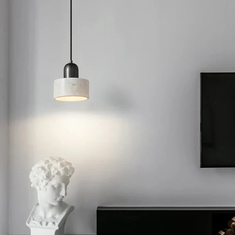 Lampada a Sospensione Alderfield in Rame e Marmo per Ambienti Moderni