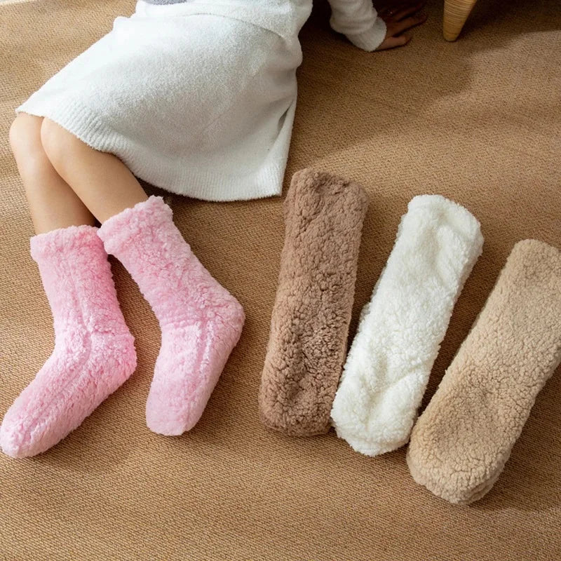 Emma's Cozy Luxe Cashmere Thermal Socks for Women Soft Winter Lounge Socks