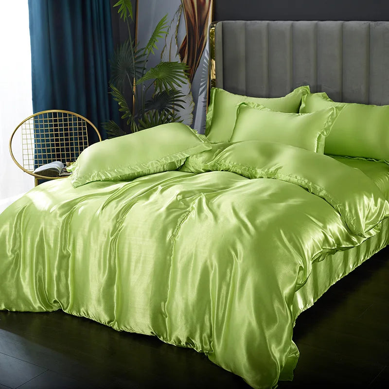 Premium Silk Bedding Set Exuding Luxury And Timeless Elegance