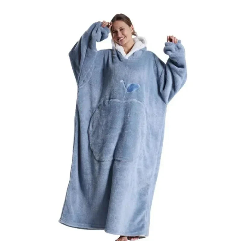 Felpa con Cappuccio Oversize in Pile Morbido per Massimo Comfort e Relax
