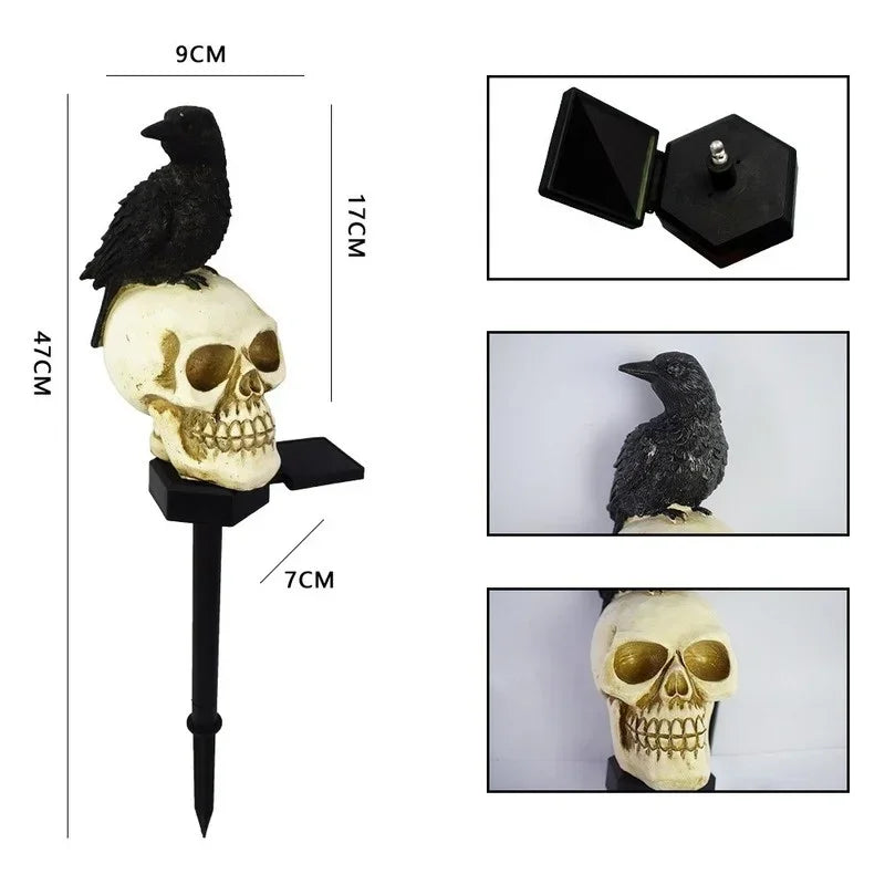 NightCorvus Skull Solar Path Light