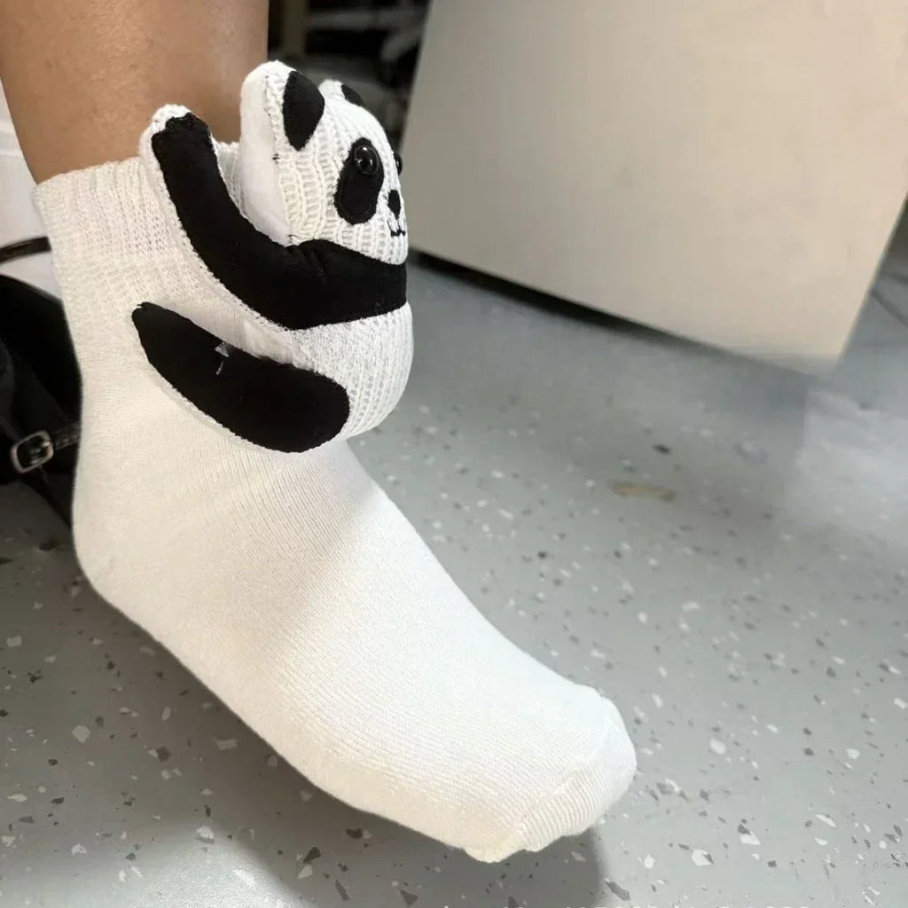CuddleStride Cozy House Socks With Cute 3D Animal Accent And Non-Slip Sole