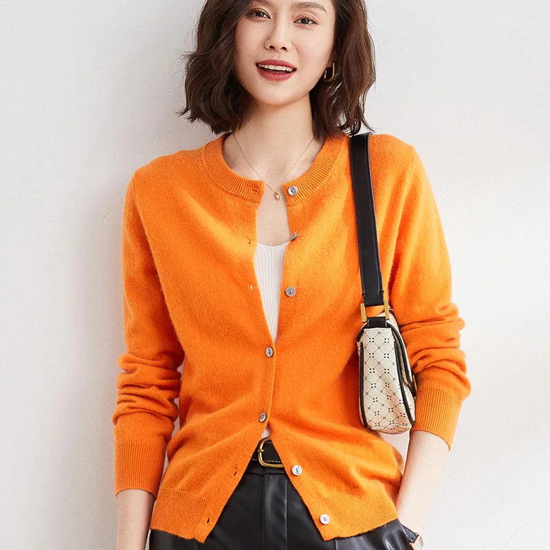 Alicia Cashmere Cardigan For Spring And Autumn Knitwear