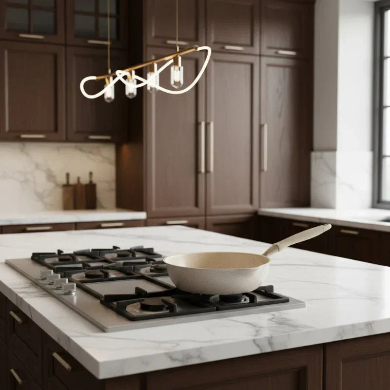 TerraStone Pro Deep Nonstick Wok With Maifan Stone Coating On Aluminum Alloy For All Stove Types