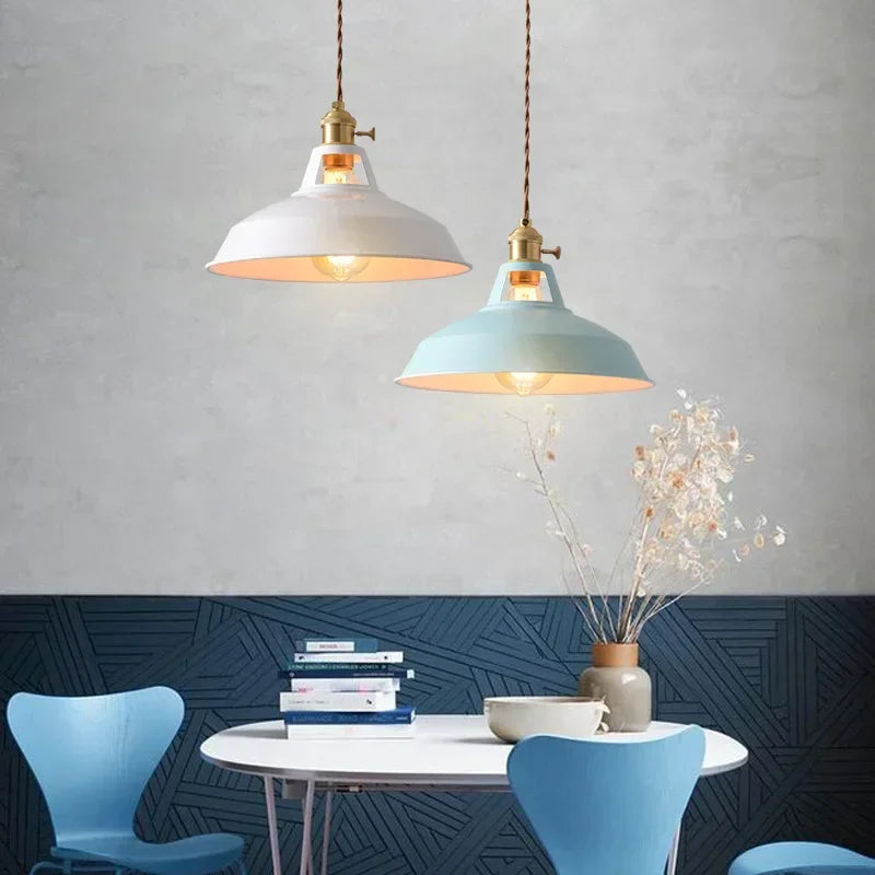 Aluminium Pendant Light With E27 Fitting In 8 Modern Colors