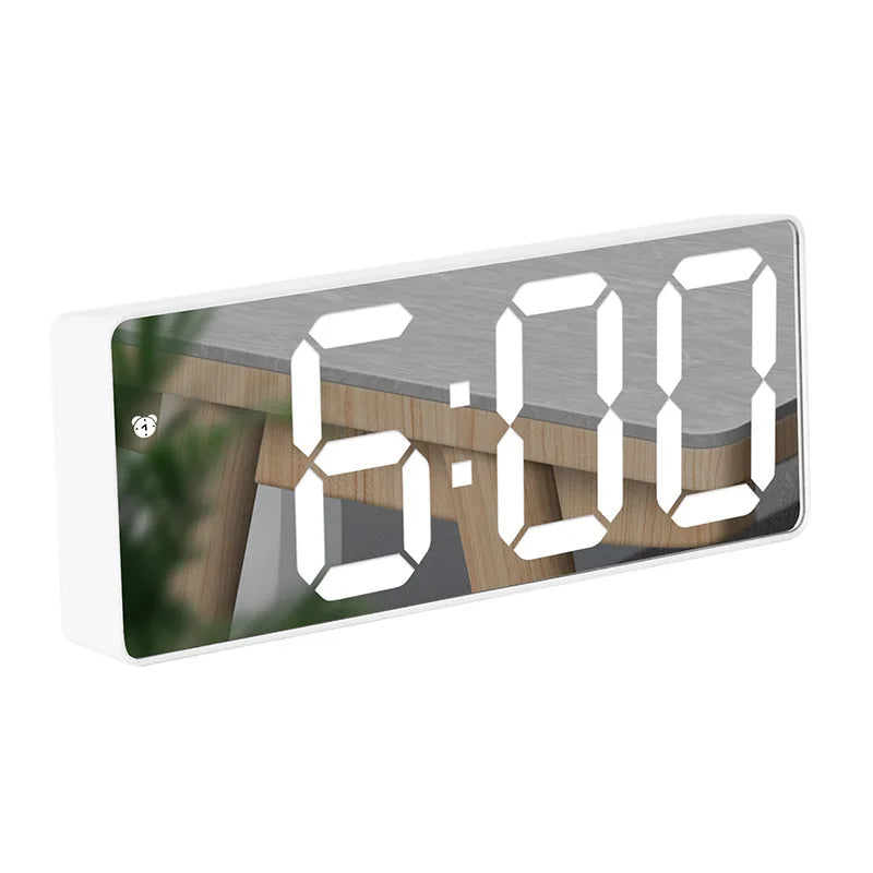 SmartWake Electronic Mirror Clock With Built-In Alarm Function