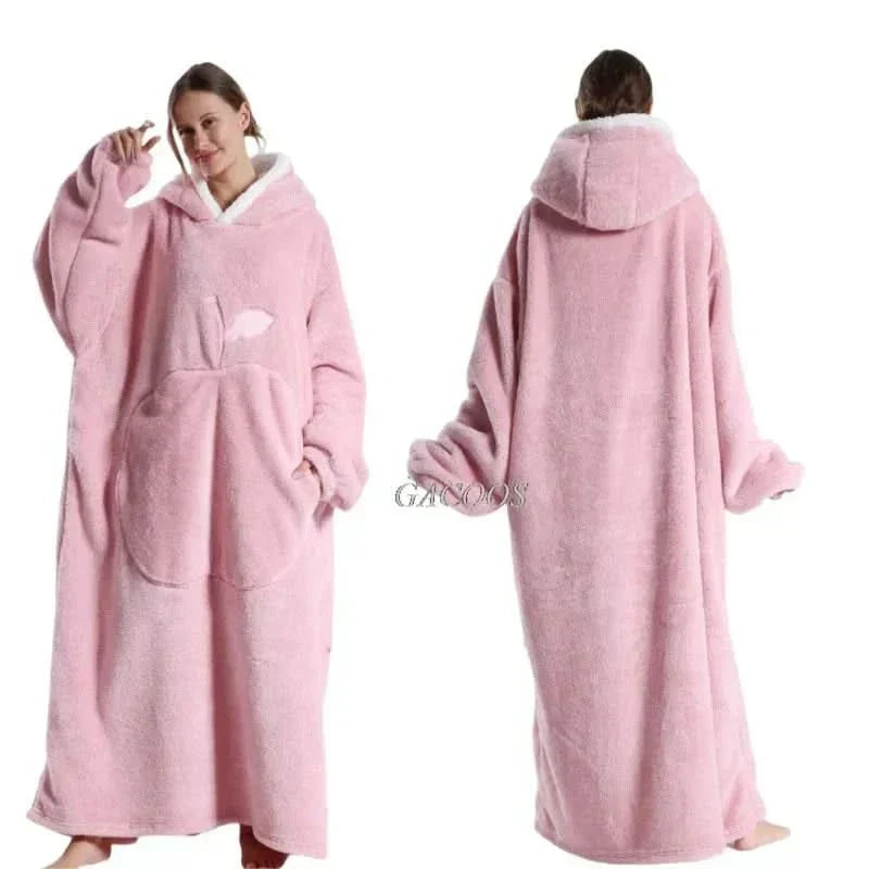 Felpa con Cappuccio Oversize in Pile Morbido per Massimo Comfort e Relax