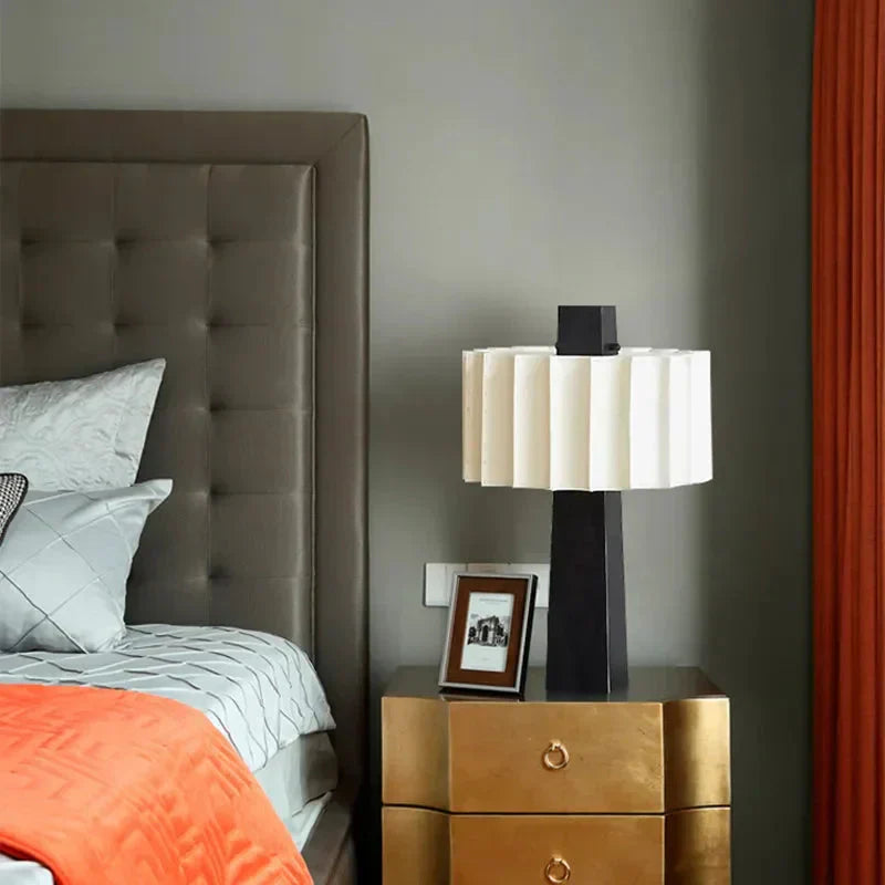 LyraNova Table Lamp With LED E27, Fabric Shade, 5-10 SQM