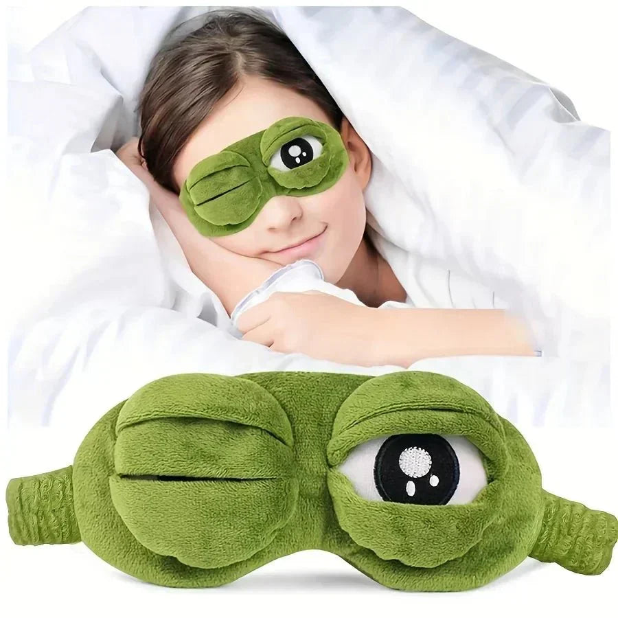 Maschera per Dormire 3D FrogEase per Sonno Rilassato e Viaggi