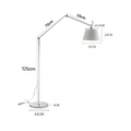 LuminaFlow Long-Arm Floor Lamp In Korean-Scandi Style