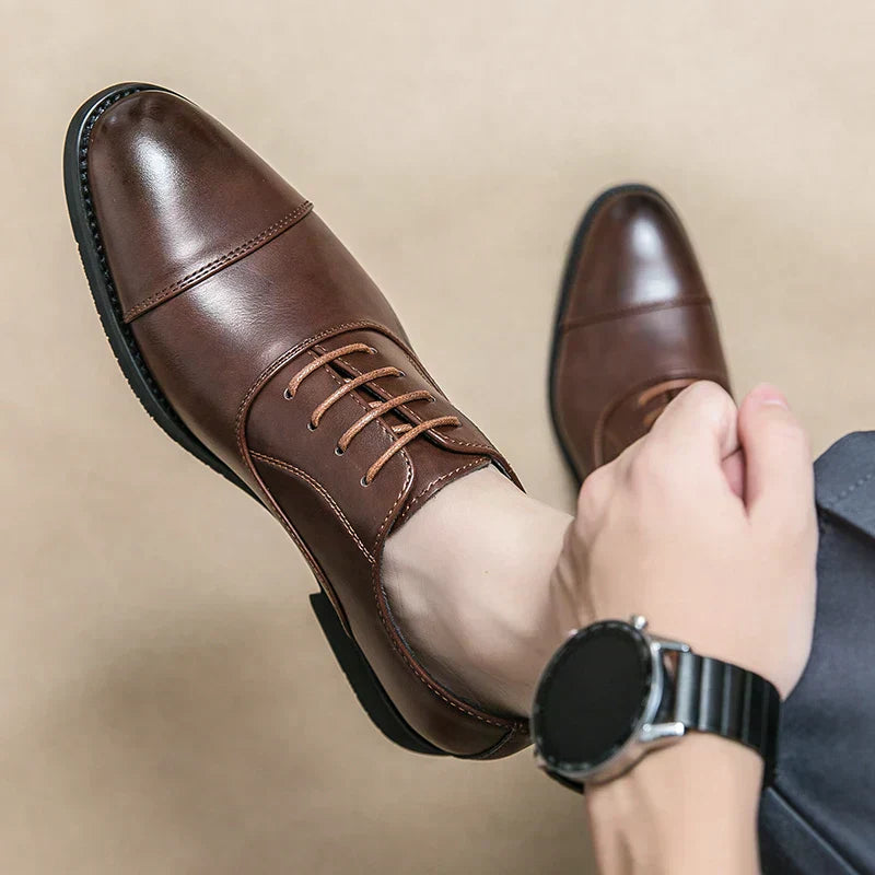 Men's Premium Leather Business Shoes For Formal Wear, Comfortable And Stylish