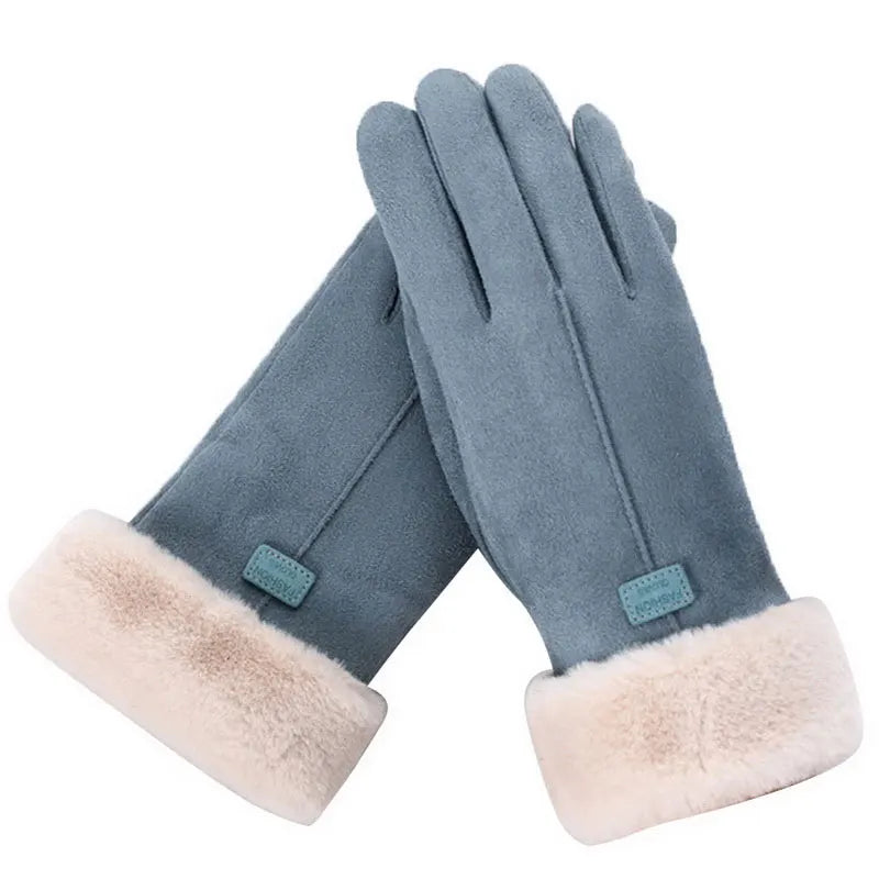 Pink Fleece Lined Winter Gloves For Warm Comfort And Style
