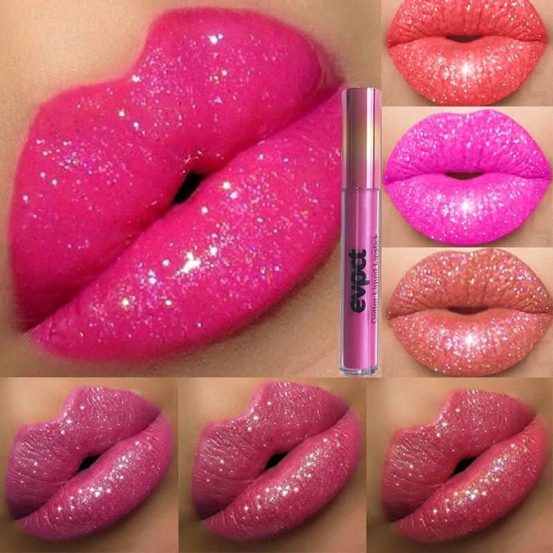Aurora Lip Waterproof Glitter Lipstick With Long-Lasting Shine