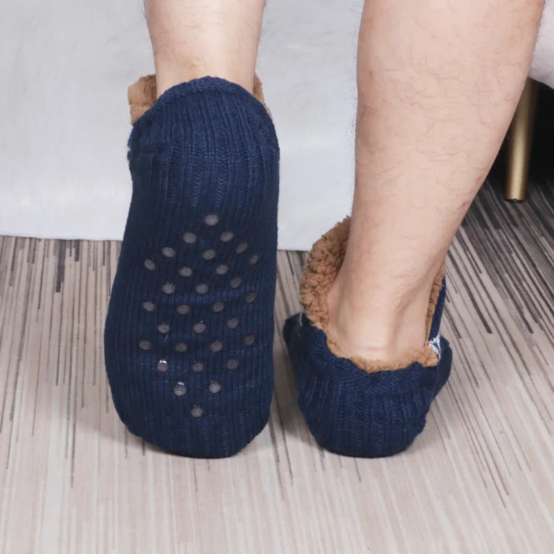 CozyStep Non-Slip Socks For Yoga And Snow Warm Unisex Indoor Slippers For Fall And Winter