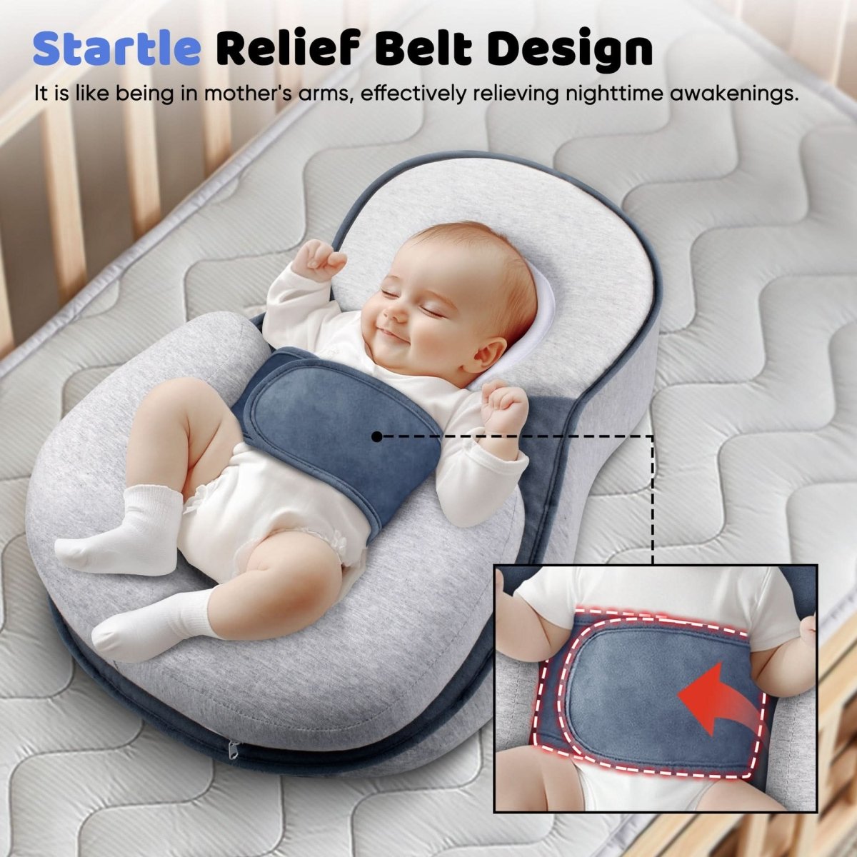Ergonomic Baby Head Support Pillow Cushion