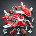 AirNova Playset Inertial Airplane And Vehicle Set With Helicopter And Road Signs