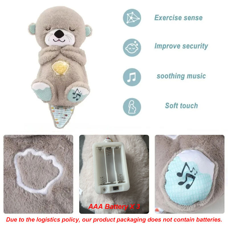 Peluche Loutre pour Bébé, Compagnon de Respiration pour un Coucher Doux | Fervei